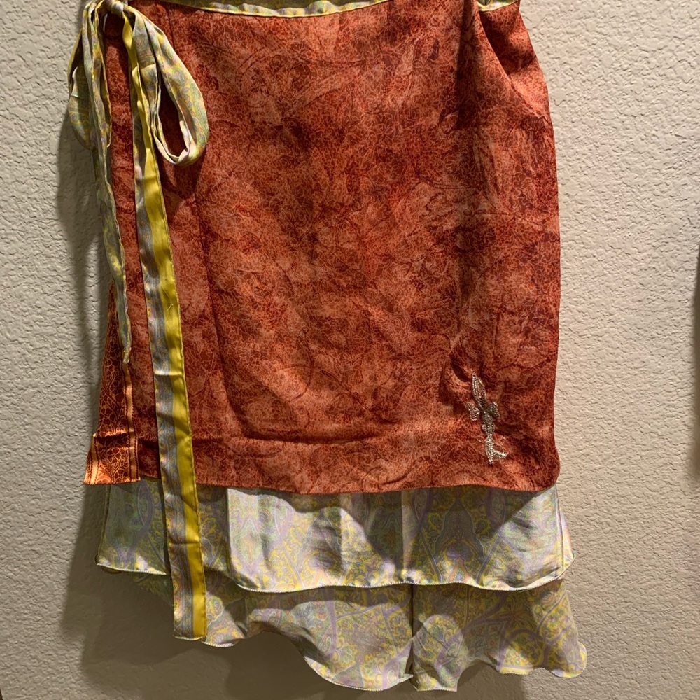 Adjustable Upcycled Sari Wrap Skirt | Size 0-12 NWOT